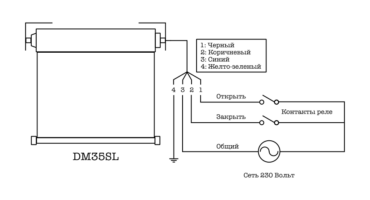 AT35SL_schematic1 тубулярный мотор с фазным управлением для жалюзи и рулонных штор